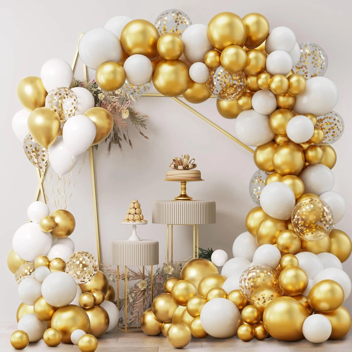 Black Gold Balloon Garland Arch Kit Happy 30 40 50 Year Old Birthday Party Decoration Adult Anniversary Graduation Party Ballon