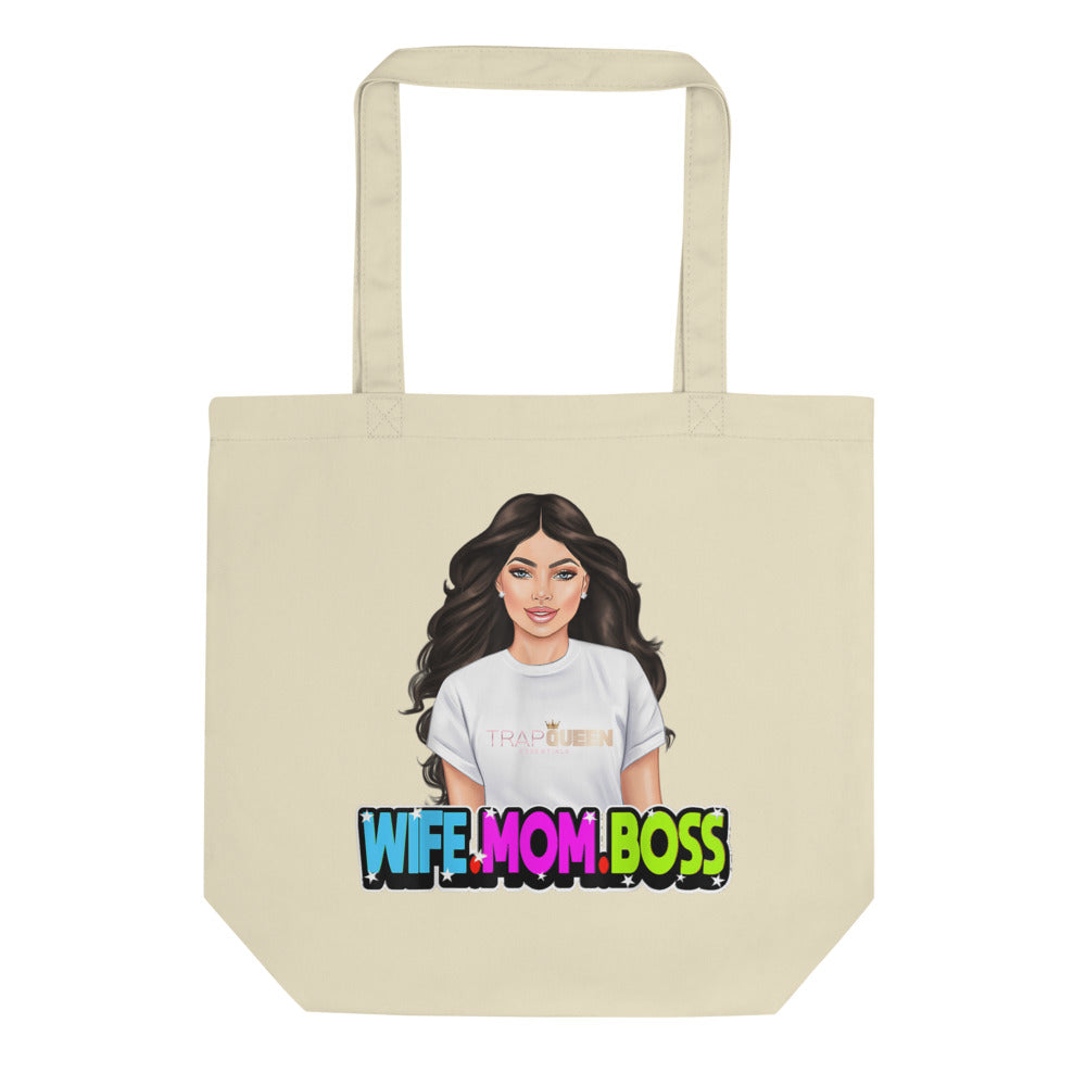 TRAP QUEEN ESSENTIALS ECO TOTE BAG_Dark Haired Beauty_MOM SH*T Collection