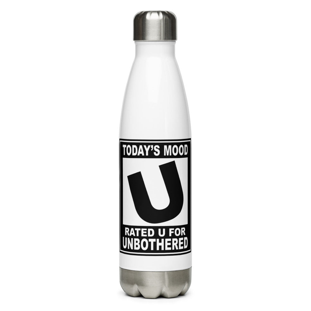 TRAP QUEEN ESSENTIALS STAINLESS STEEL WATER BOTTLE__Rated U for Unbothered_AFFIRMATION Collection