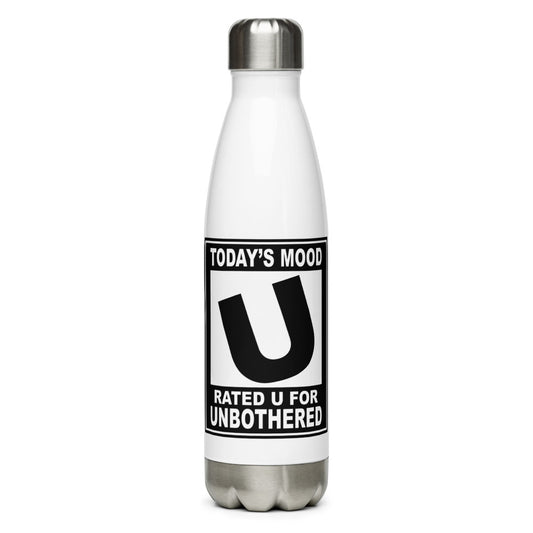 TRAP QUEEN ESSENTIALS STAINLESS STEEL WATER BOTTLE__Rated U for Unbothered_AFFIRMATION Collection